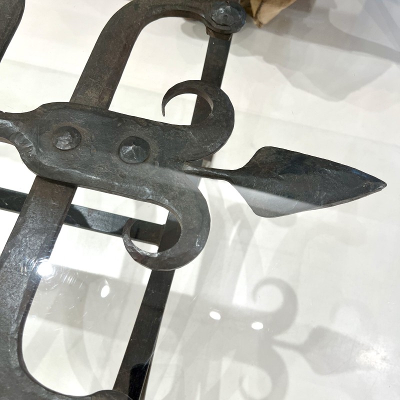 18th Century Iron Coffee Table with Glass Top - Image 8