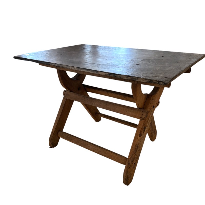 18th Century French Slate Top Trestle Table - Image 2