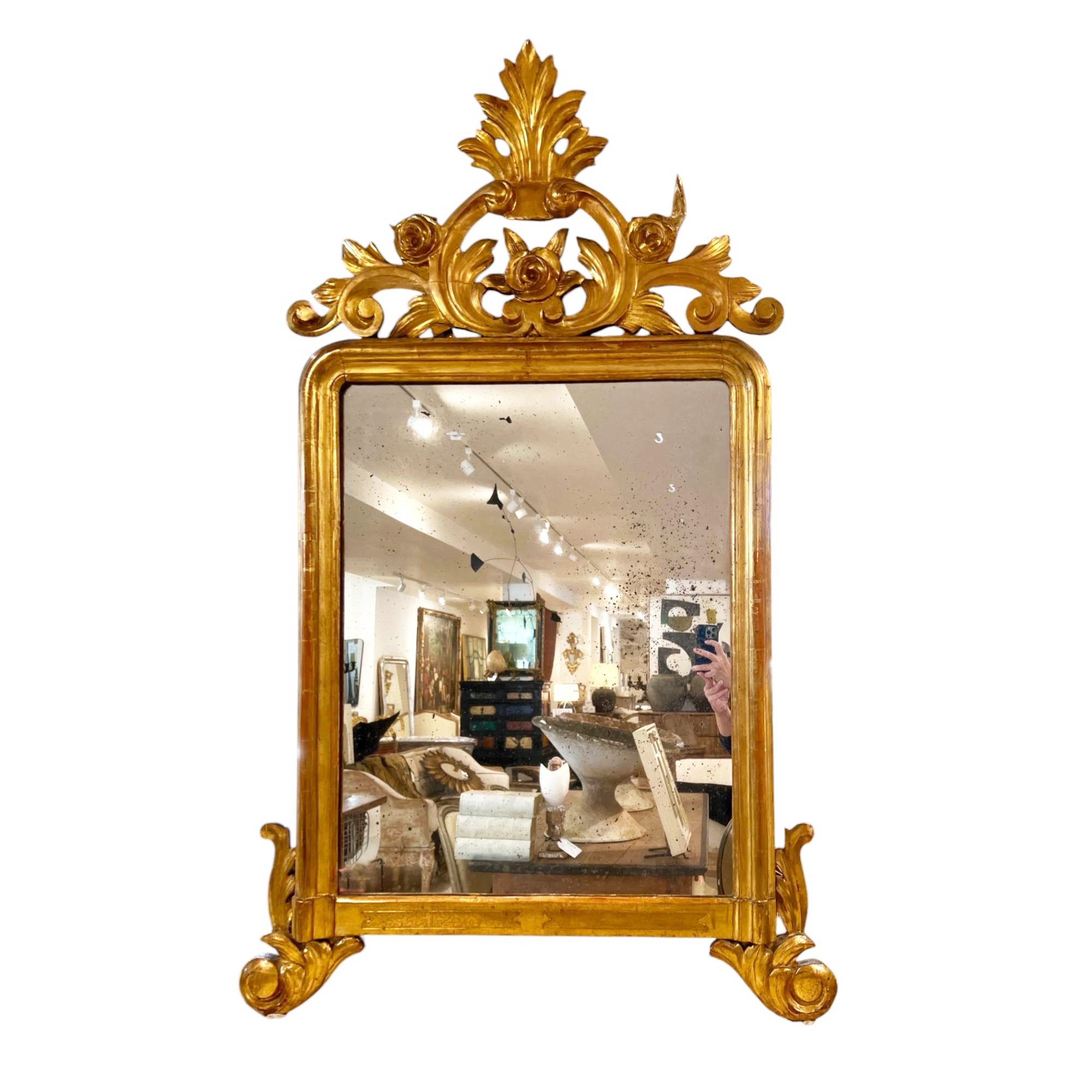 Italian 19th Century Louis Philippe Dore Mirror