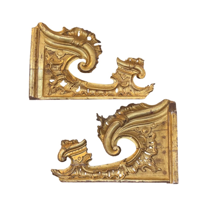 Pair of 18th Century Gilded Fragments