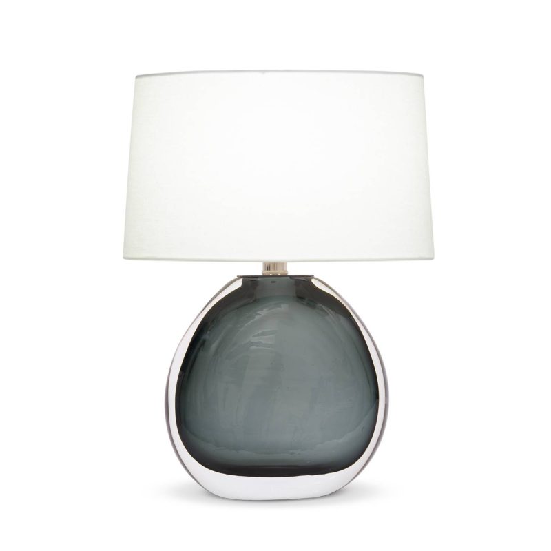 Smokey Oval Table Lamp