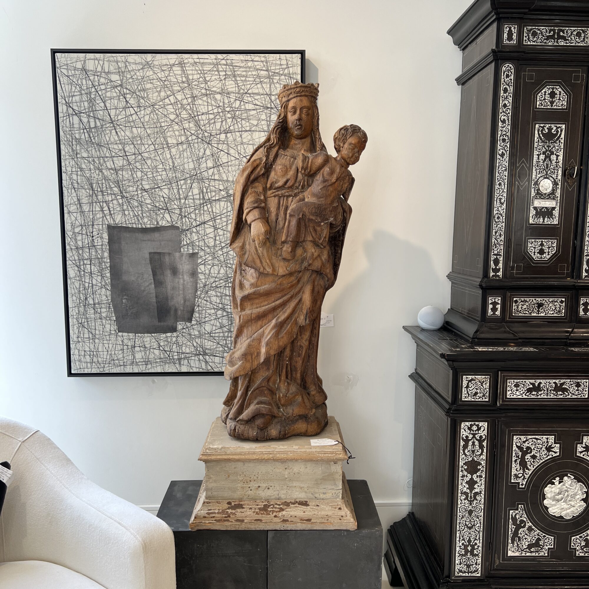 17th Century Madonna & Child Statue - Image 2