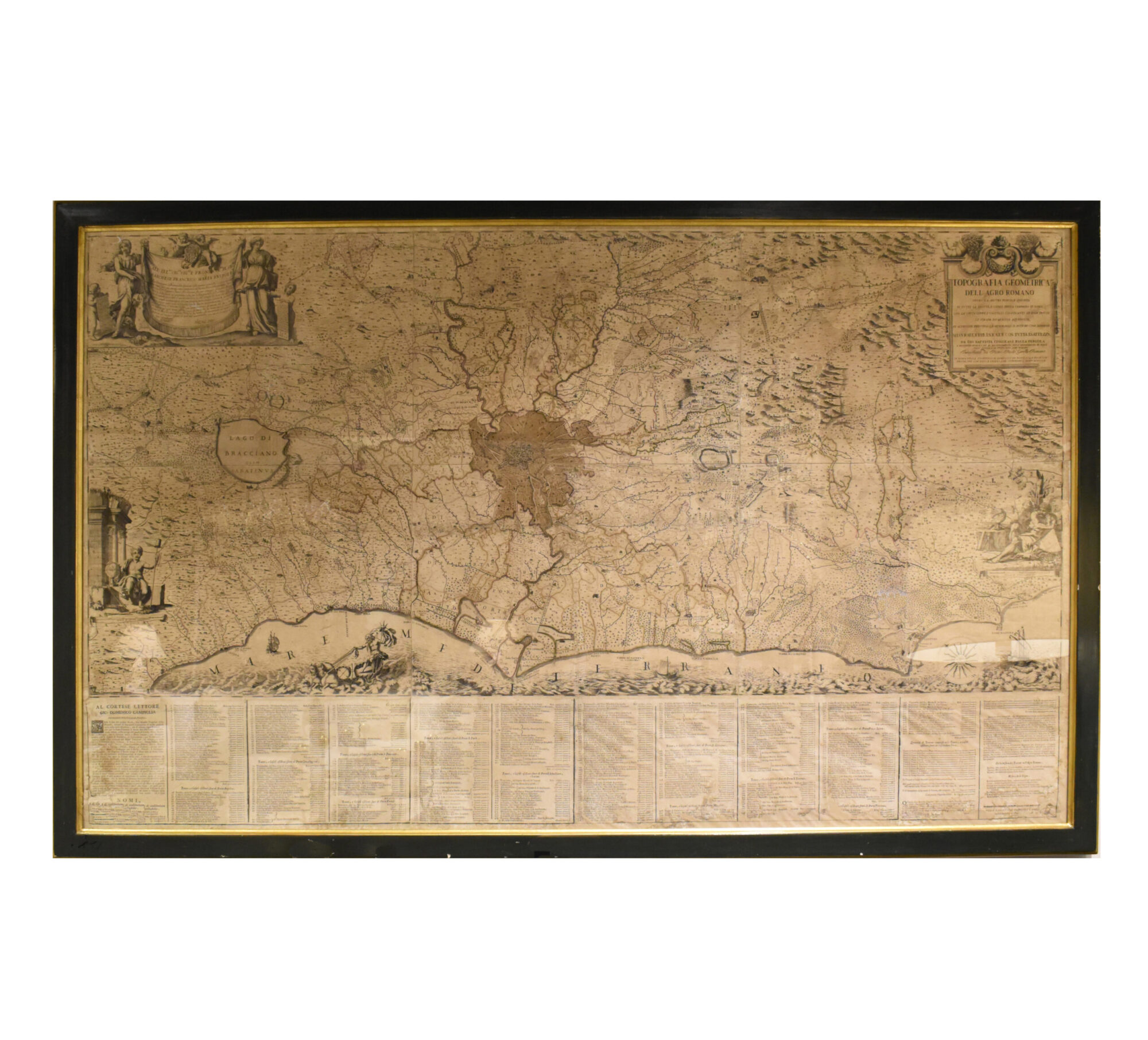 18th Century Map of Rome & Surrounding Vicinity