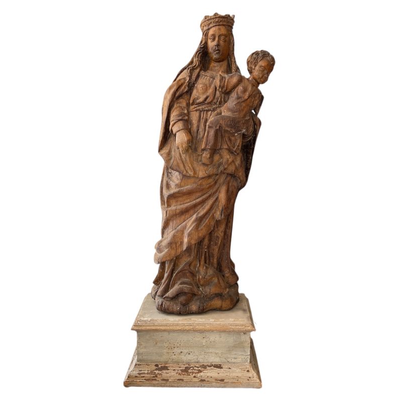 17th Century Madonna & Child Statue