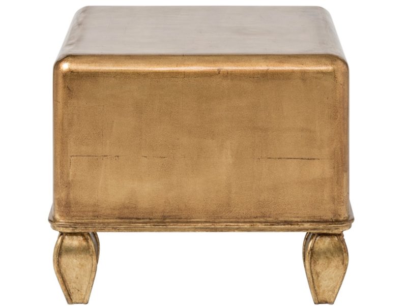 Contemporary Ottoman Coffee Table in Gold Leaf Finish (available in 2 sizes) - Image 4