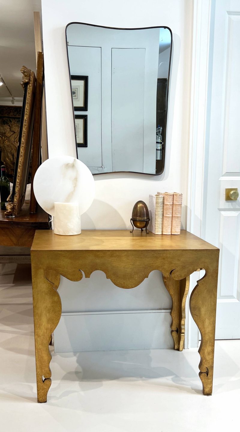 Contemporary Rococo Console Table in Gold Leaf - Image 4