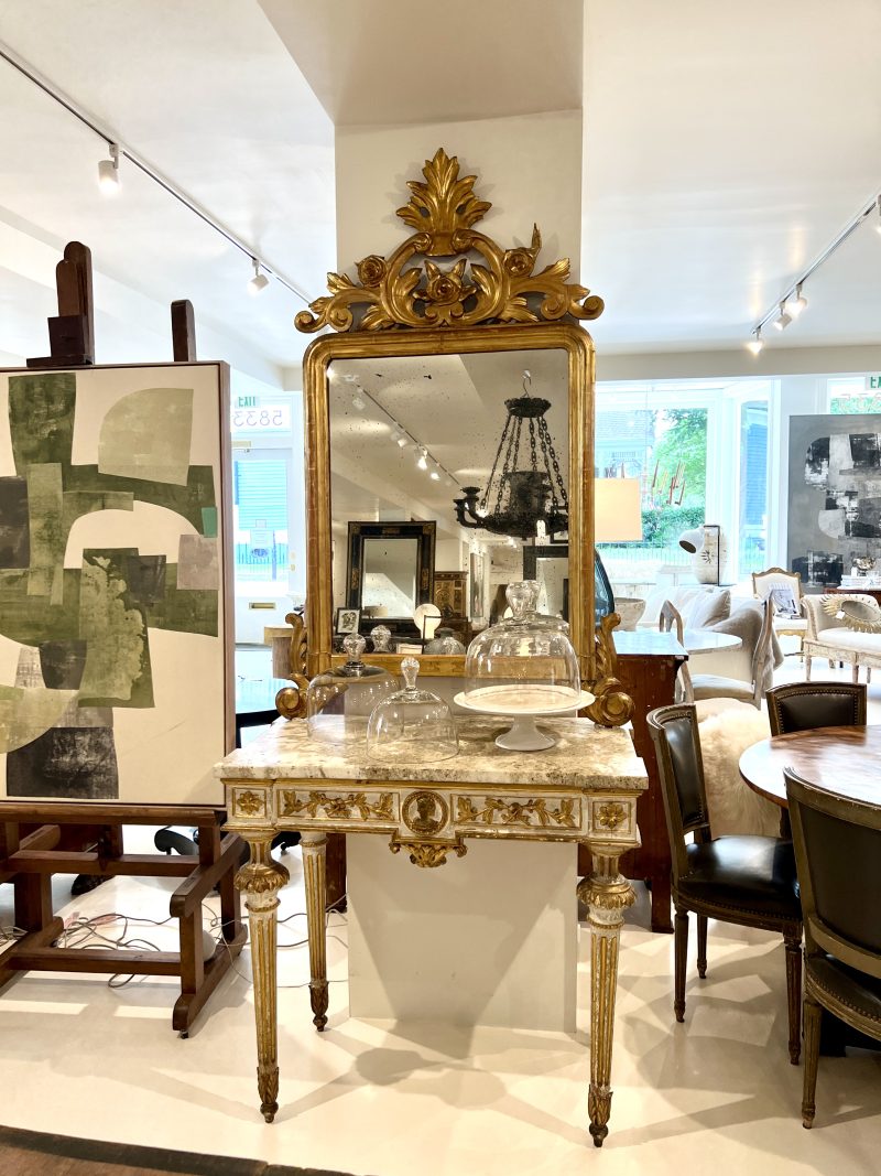 19c Italian Giltwood Console with Marble Top - Image 9