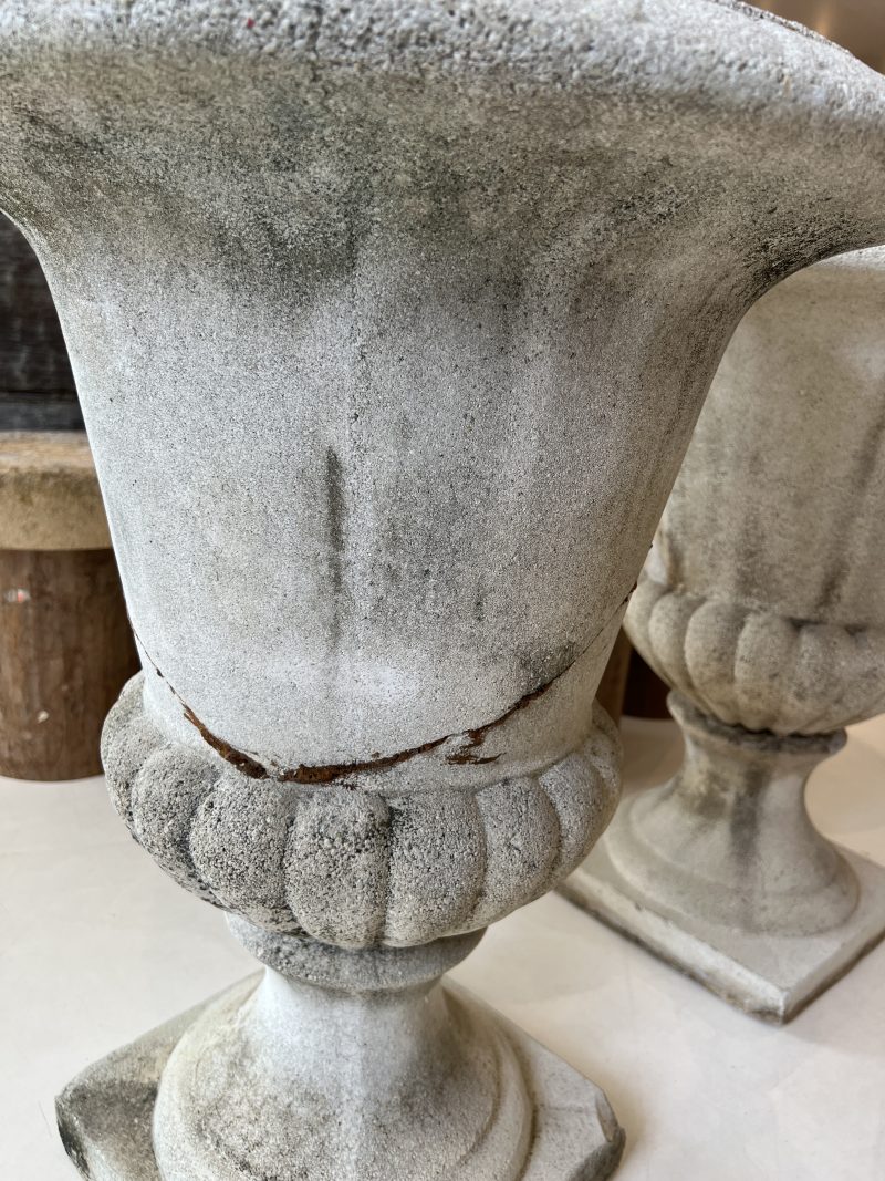 Pair of Concrete Urns - Image 4