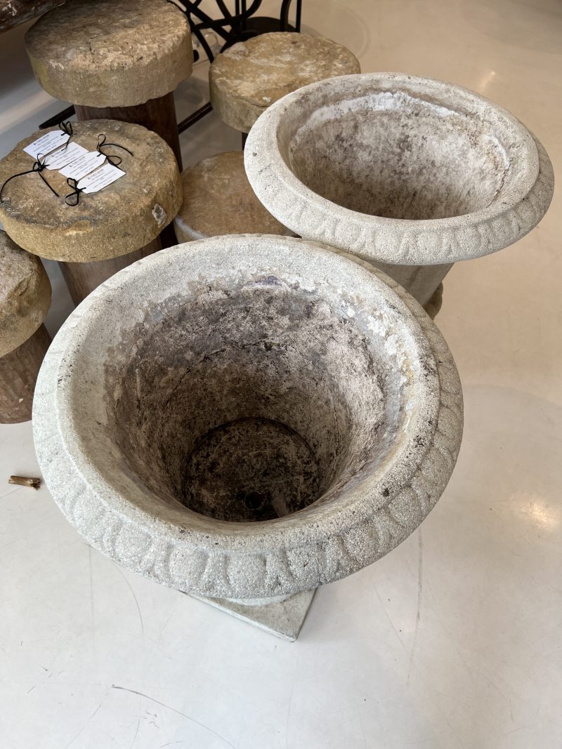 Pair of Concrete Urns - Image 8