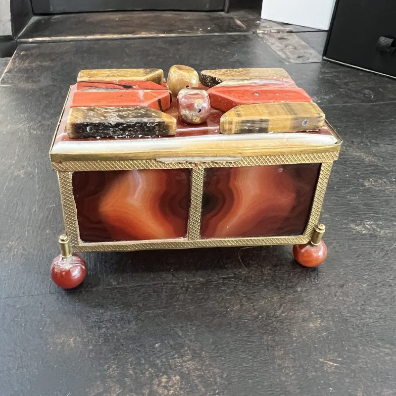 Antique Austro Hungarian Agate Vanity Box - Image 2