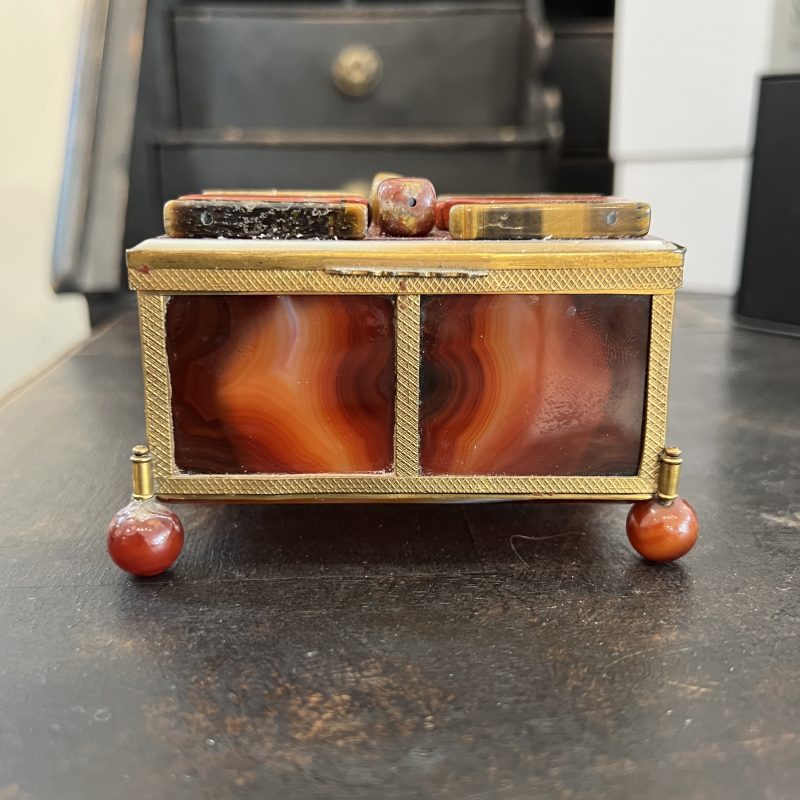 Antique Austro Hungarian Agate Vanity Box - Image 3
