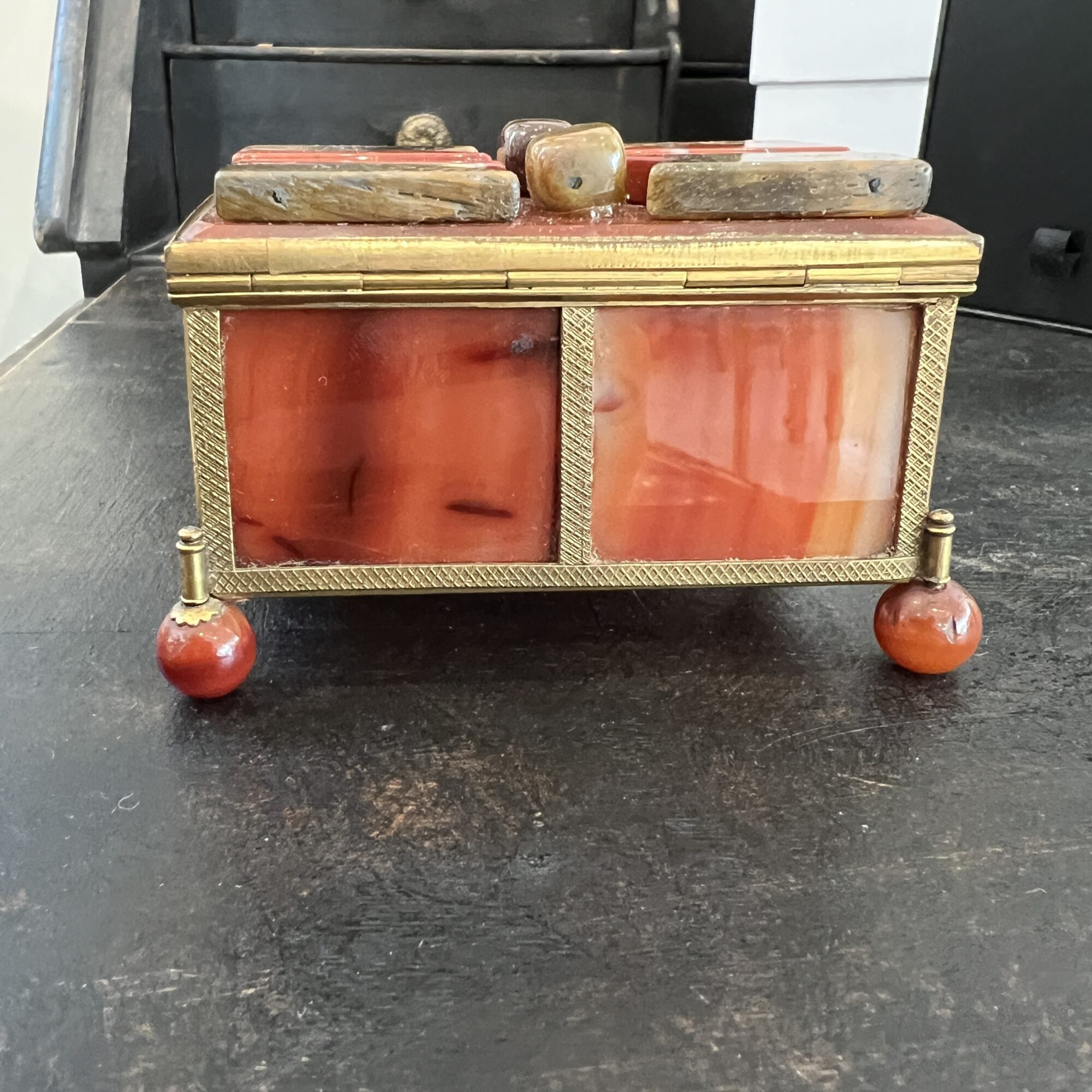 Antique Austro Hungarian Agate Vanity Box - Image 5