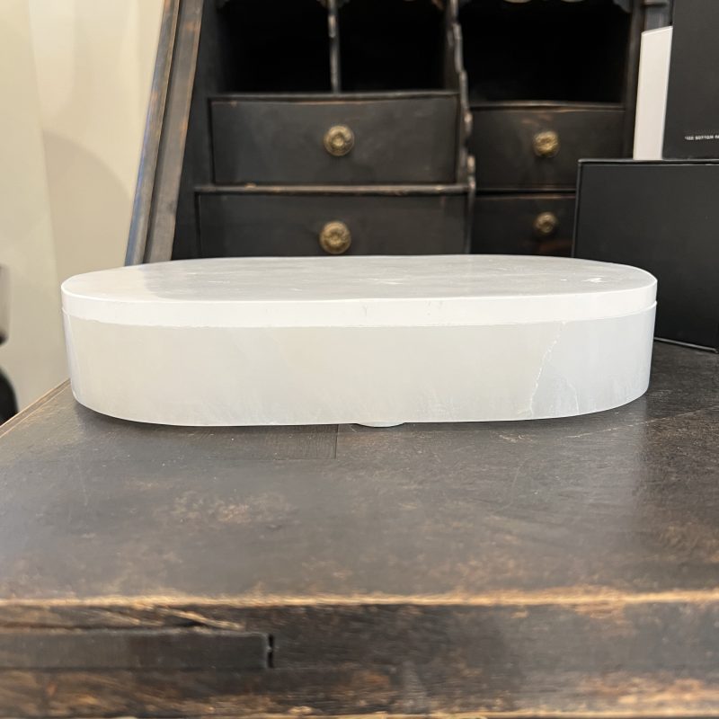 Large Alabaster Oval Box - Image 2