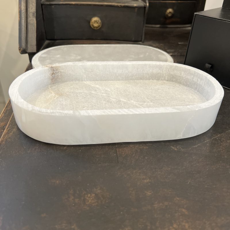 Large Alabaster Oval Box - Image 5