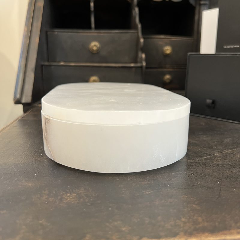 Large Alabaster Oval Box - Image 6