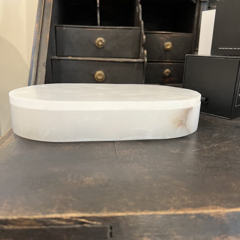Large Alabaster Oval Box - Image 7