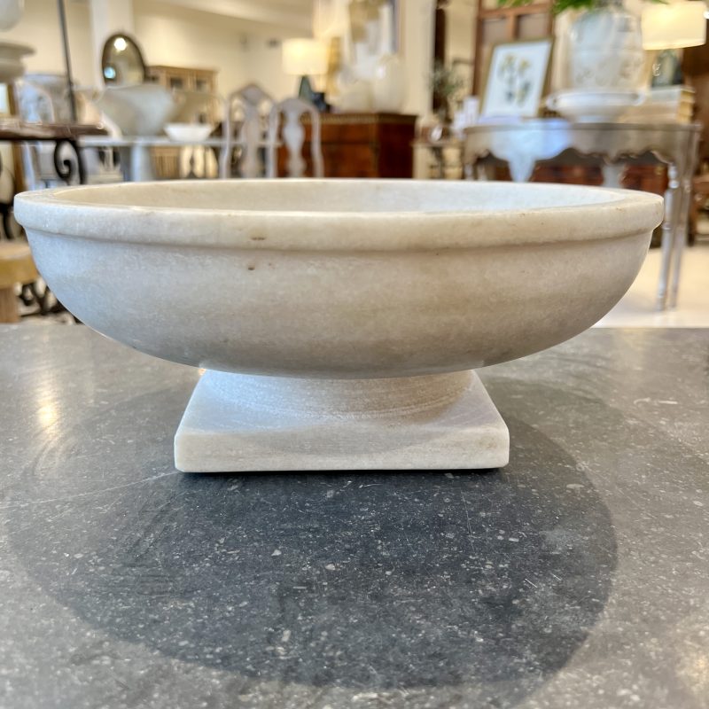 Large Marble Bowl on Stand - Image 2