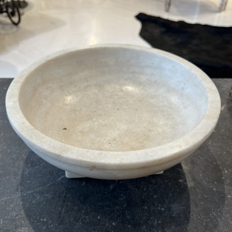 Large Marble Bowl on Stand - Image 3