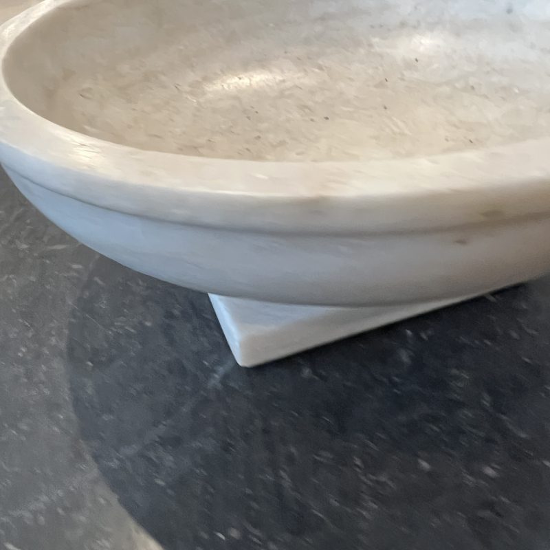 Large Marble Bowl on Stand - Image 4