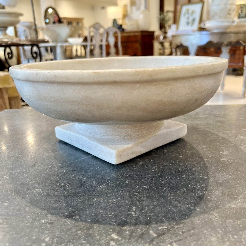 Large Marble Bowl on Stand - Image 5