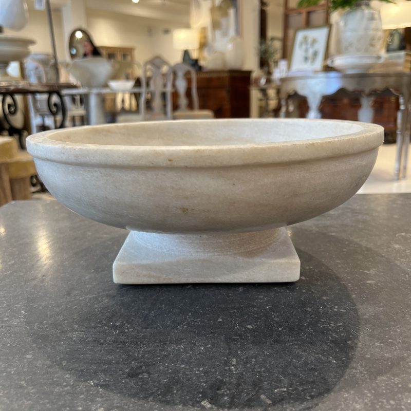 Large Marble Bowl on Stand - Image 6
