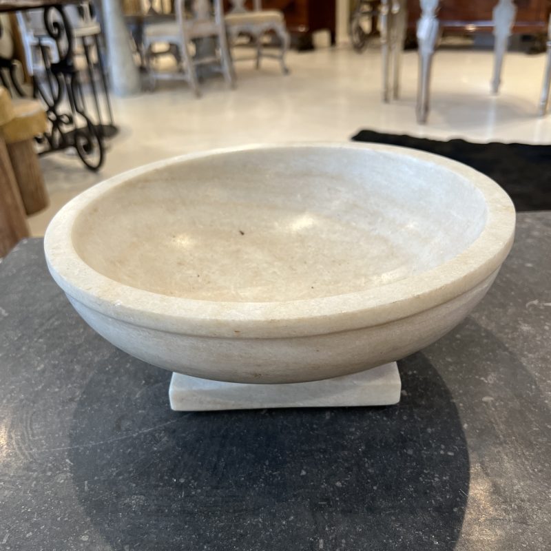 Large Marble Bowl on Stand - Image 7