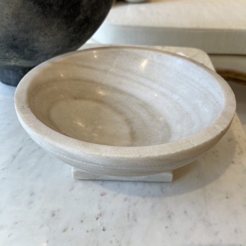 Large Marble Bowl on Stand - Image 10