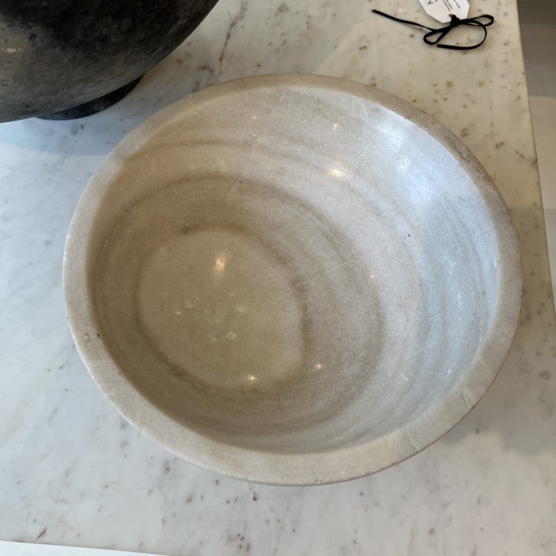 Large Marble Bowl on Stand - Image 11
