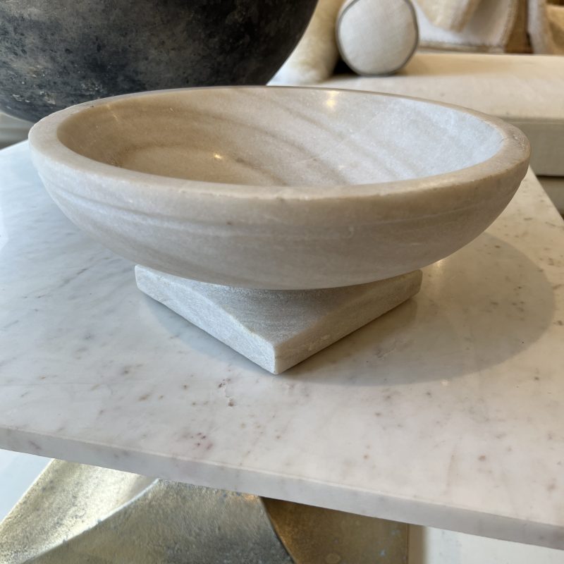 Large Marble Bowl on Stand - Image 12