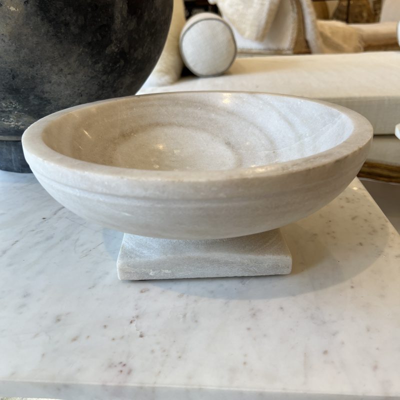 Large Marble Bowl on Stand - Image 13