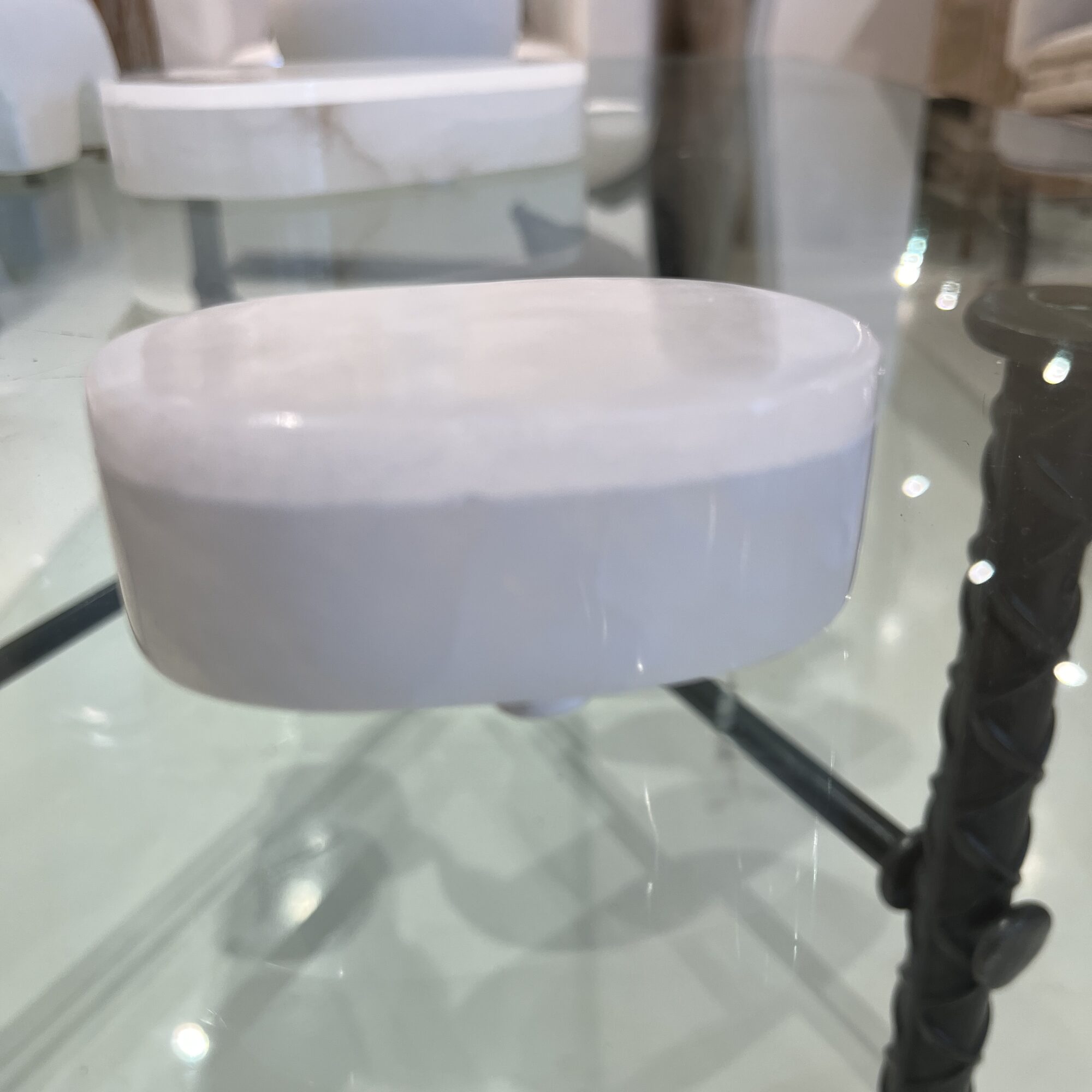 Small Alabaster Oval Box - Image 2