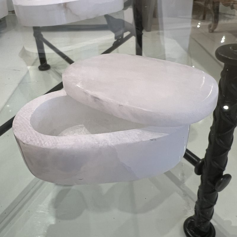 Small Alabaster Oval Box - Image 6