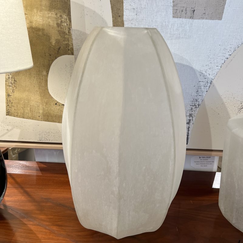 Hand Cut Frosted Glass Vessel - Image 6