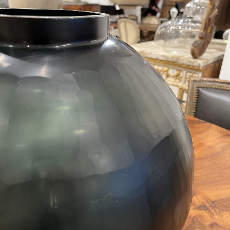 Sphere Cut Glass Vessel - Green - Image 6