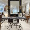Pair of 19th Century French Marble Top Iron Consoles with Grape Detail - Image 17