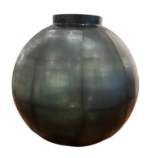 Sphere Cut Glass Vessel - Green