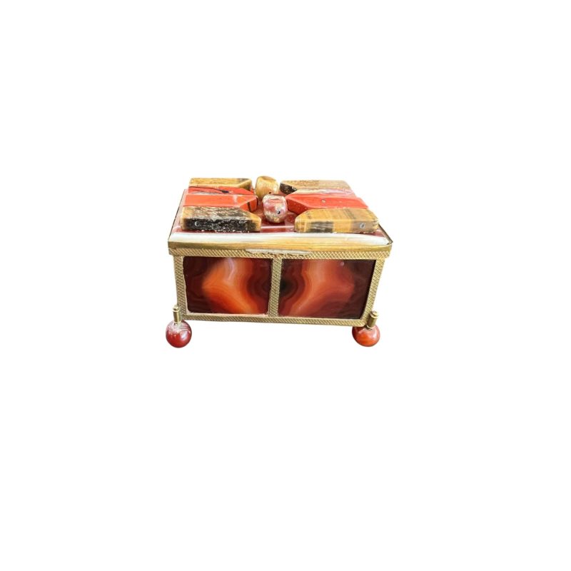 Antique Austro Hungarian Agate Vanity Box