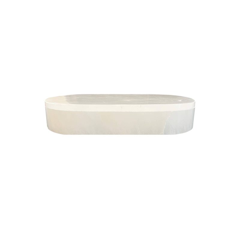 Large Alabaster Oval Box
