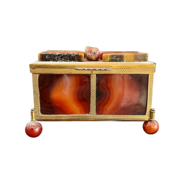Antique Austro Hungarian Agate Vanity Box