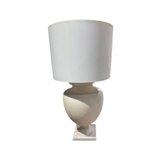 White Mid-Century Ceramic Lamp