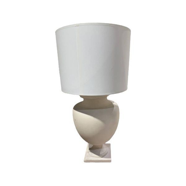 White Mid-Century Ceramic Lamp