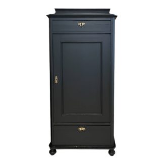 19th Century Swedish Tall Black Antique Cabinet