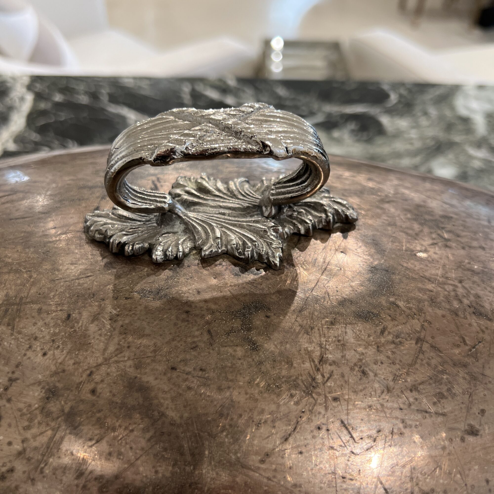 Large Silver Plate Cloche - Image 4