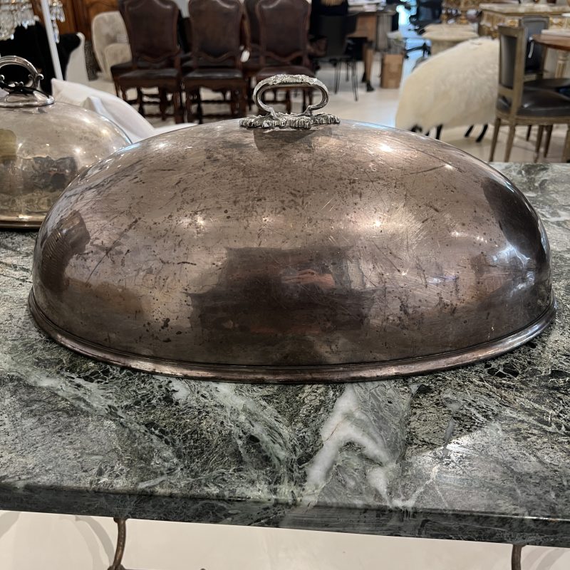 Large Silver Plate Cloche - Image 6