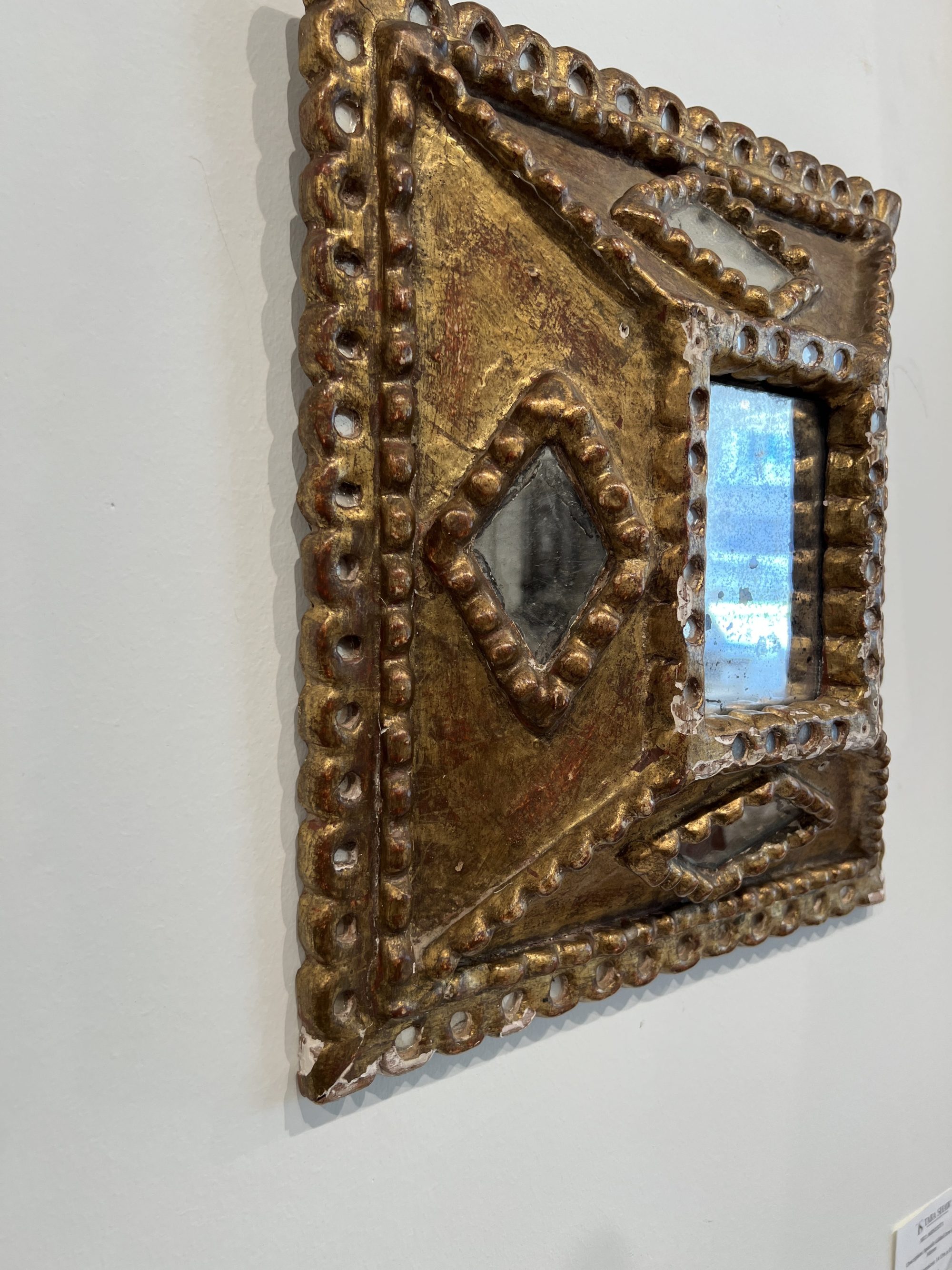 19c Spanish Giltwood Mirror - Image 6