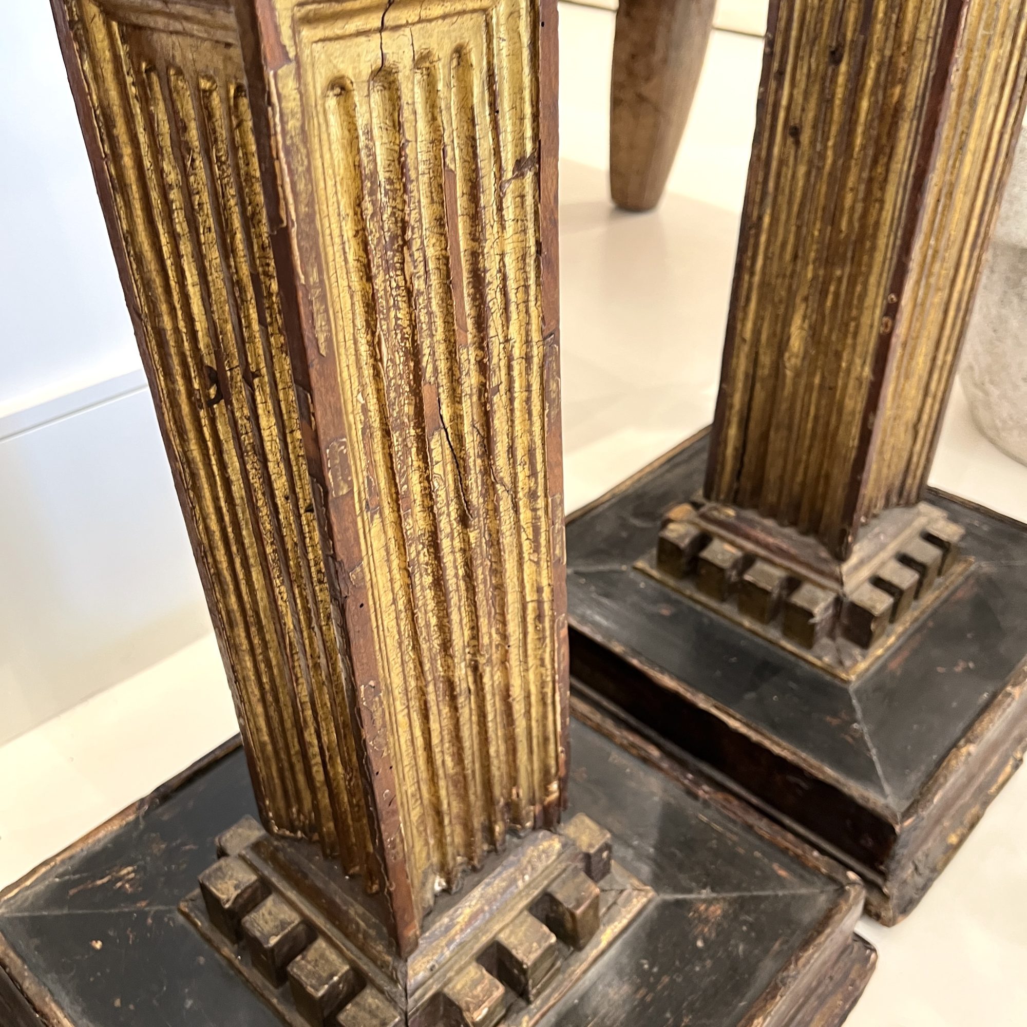 Antique Italian Column Fragment Candlesticks - Image 5