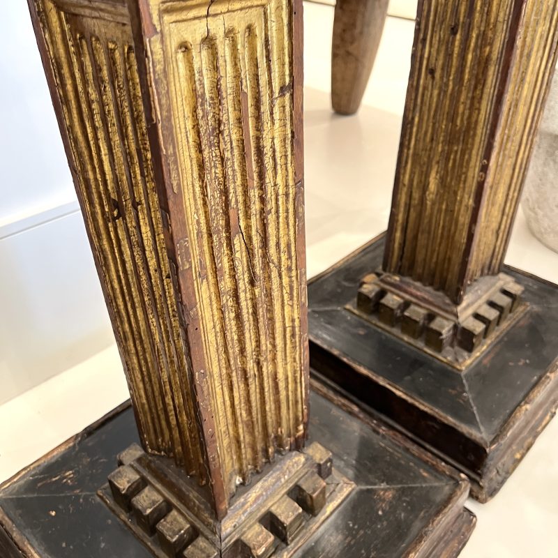 Antique Italian Column Fragment Candlesticks - Image 5