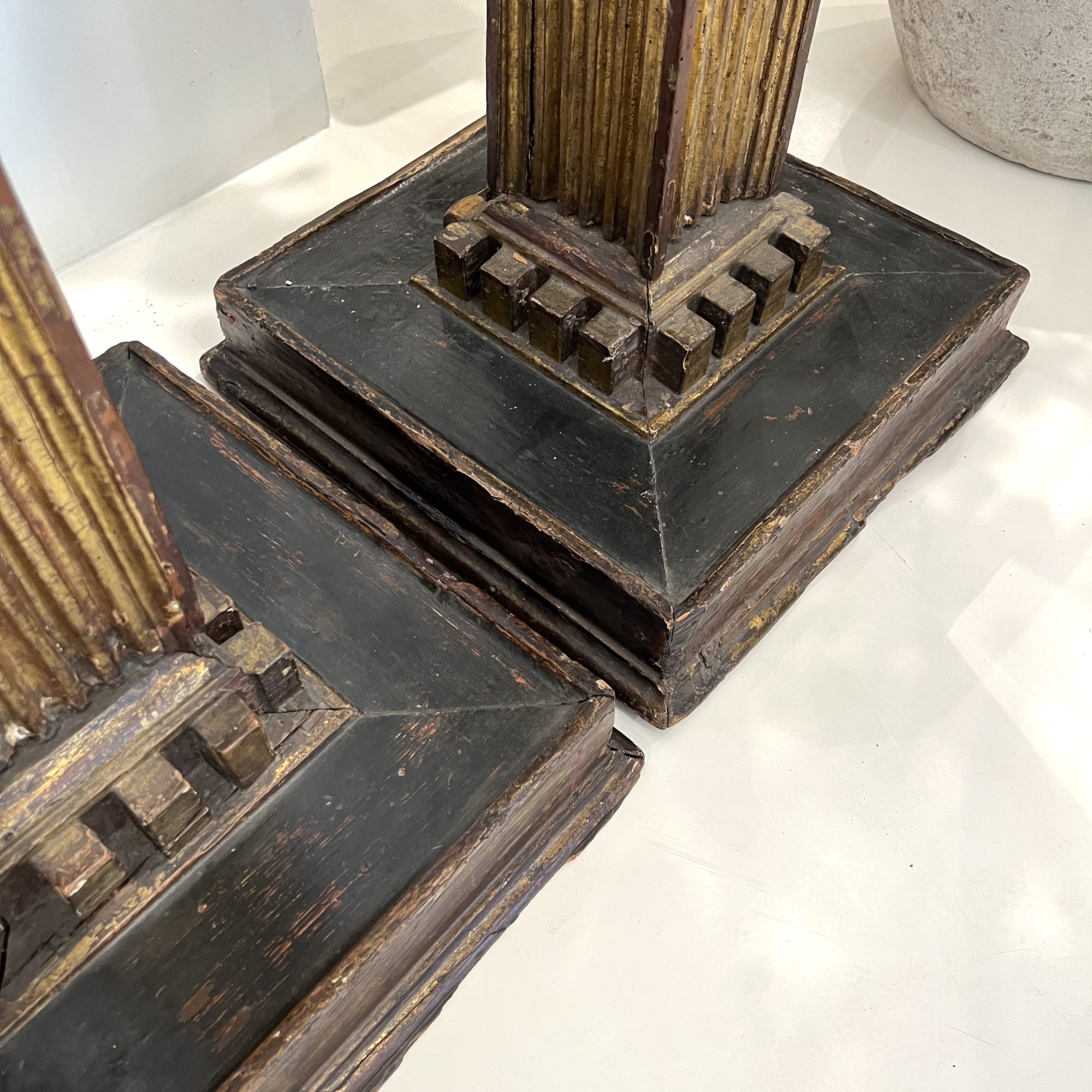 Antique Italian Column Fragment Candlesticks - Image 9