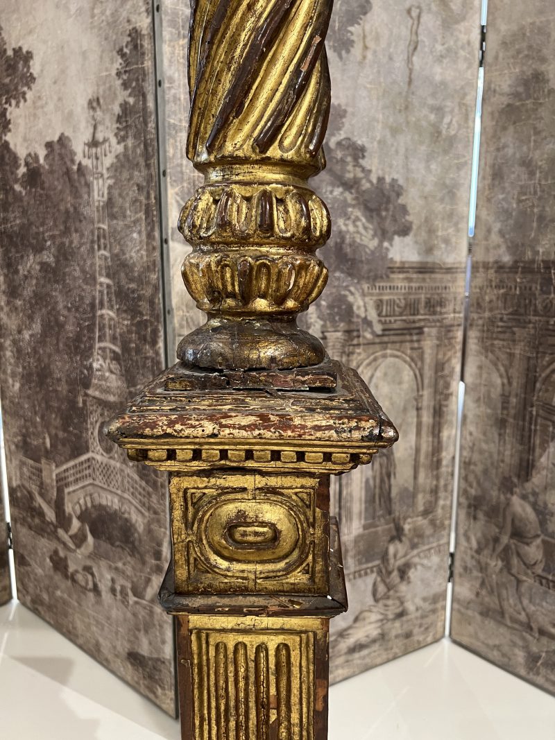Antique Italian Column Fragment Candlesticks - Image 4
