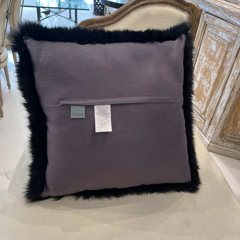 Black Fur Pillow - Image 3